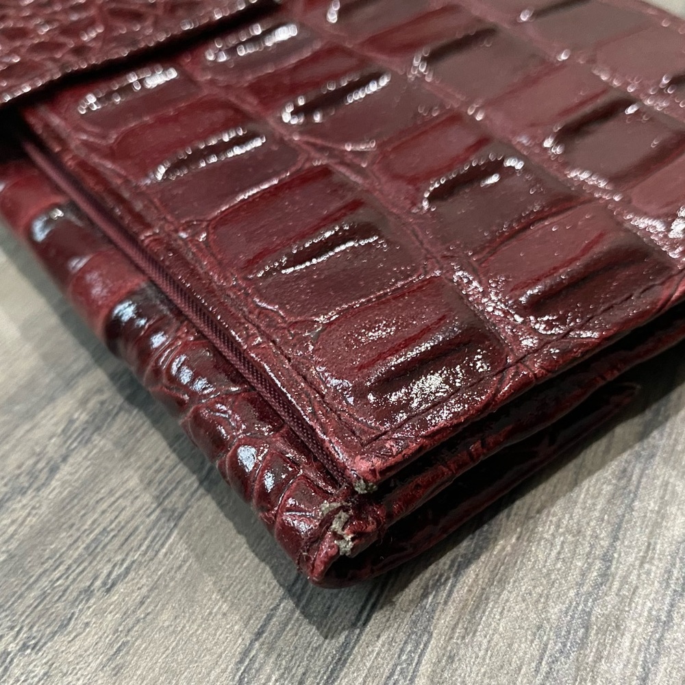 Vintage Genuine leather burgundy wallet - Picture 7 of 8